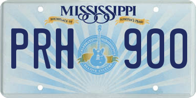 MS license plate PRH900