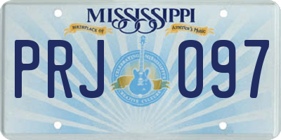 MS license plate PRJ097