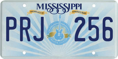 MS license plate PRJ256