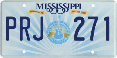 MS license plate PRJ271