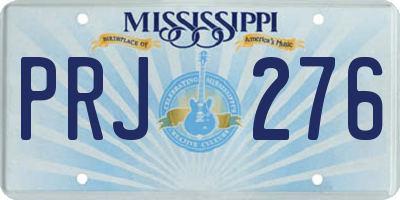 MS license plate PRJ276