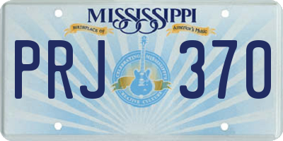 MS license plate PRJ370