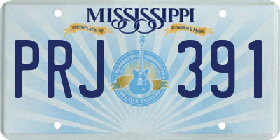 MS license plate PRJ391
