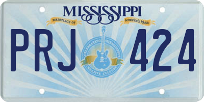 MS license plate PRJ424