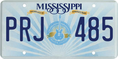 MS license plate PRJ485