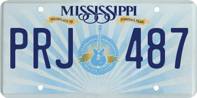 MS license plate PRJ487