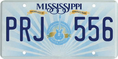 MS license plate PRJ556