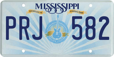 MS license plate PRJ582