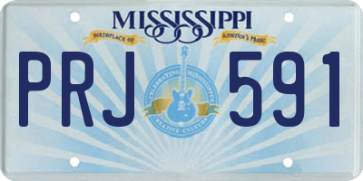 MS license plate PRJ591