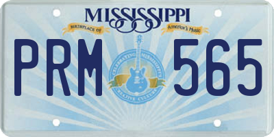 MS license plate PRM565