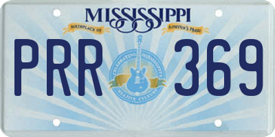 MS license plate PRR369