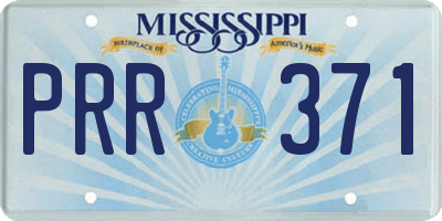 MS license plate PRR371