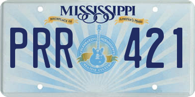 MS license plate PRR421