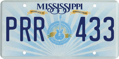 MS license plate PRR433