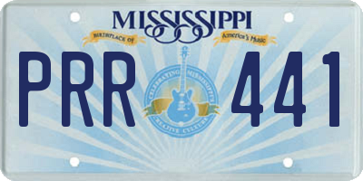 MS license plate PRR441