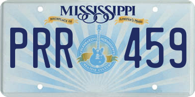 MS license plate PRR459