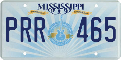MS license plate PRR465