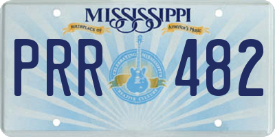 MS license plate PRR482