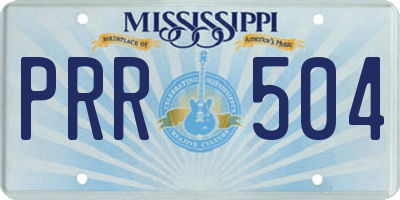 MS license plate PRR504