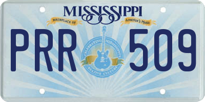 MS license plate PRR509