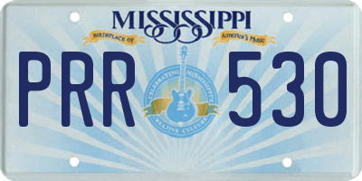 MS license plate PRR530