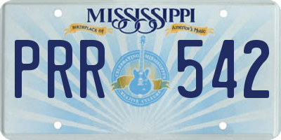 MS license plate PRR542