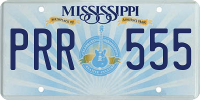 MS license plate PRR555
