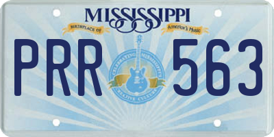 MS license plate PRR563