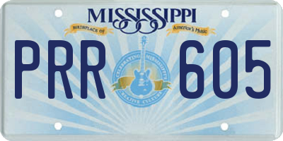 MS license plate PRR605