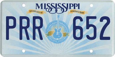 MS license plate PRR652