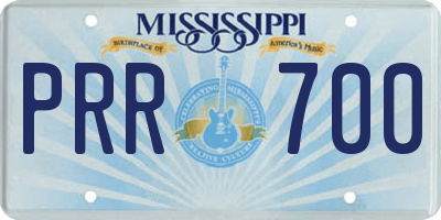 MS license plate PRR700