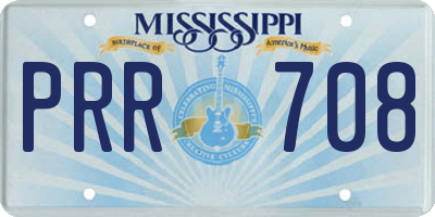 MS license plate PRR708