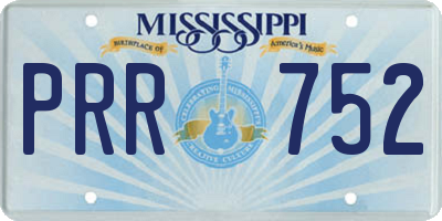 MS license plate PRR752