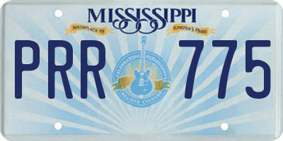 MS license plate PRR775