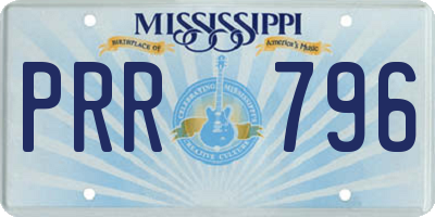 MS license plate PRR796