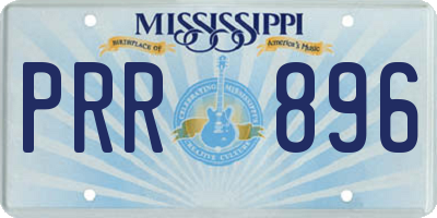 MS license plate PRR896