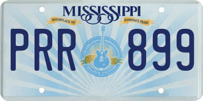 MS license plate PRR899
