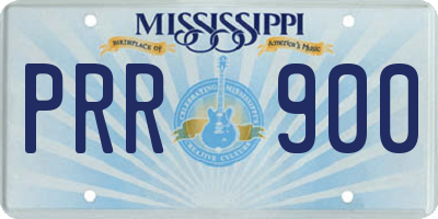 MS license plate PRR900