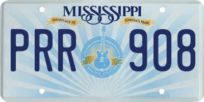 MS license plate PRR908