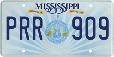 MS license plate PRR909