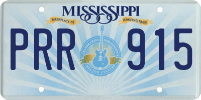 MS license plate PRR915