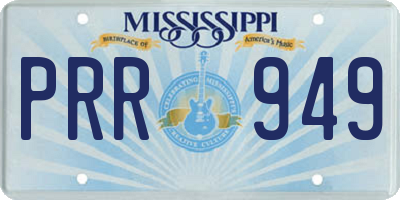 MS license plate PRR949