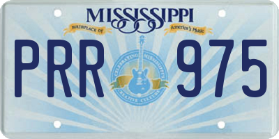 MS license plate PRR975