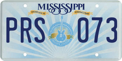 MS license plate PRS073