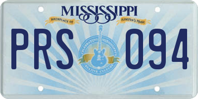 MS license plate PRS094