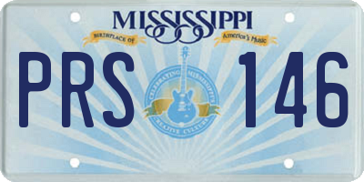 MS license plate PRS146