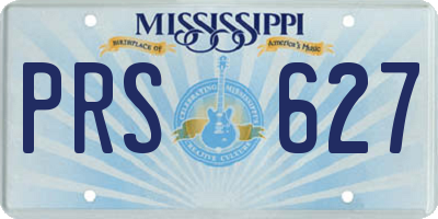 MS license plate PRS627