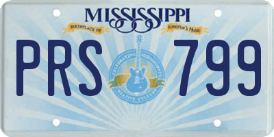 MS license plate PRS799
