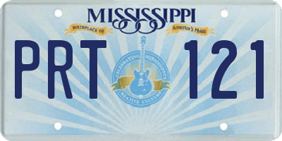 MS license plate PRT121