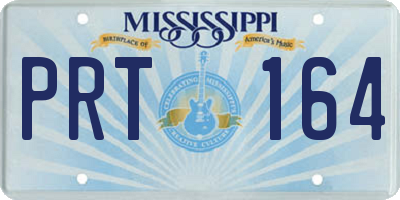 MS license plate PRT164